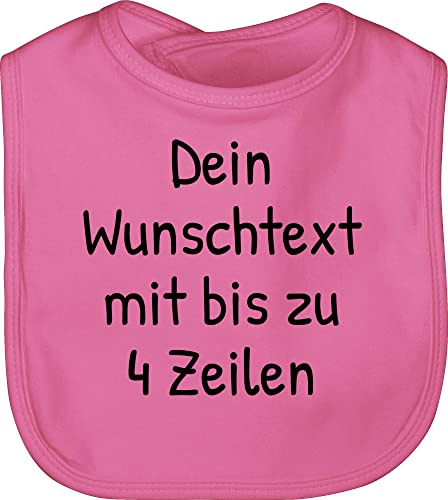 Geschenk mit Namen personalisiert by Shirtracer - Baby Lätzchen - Aufdruck selbst gestalten - Wunschdruck Text Namen I Eigener Custom Text