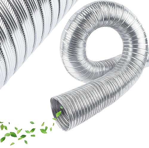 Alu Flexrohr Ø 100mm Länge 3m Abluftschlauch Klimaanlage Wellrohr Lüftungsschlauch Lüftungsrohr Trockner, Ofen Hitze Korrusionsbeständig (100mm)
