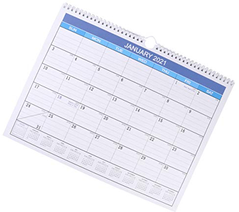 VILLFUL Tischkalender Terminkalender Englische Ausgabe Kalender mit Hängefunktion für Wand Platzsparend mit Notizbereich und Übersichtlicher Feiertage Liste