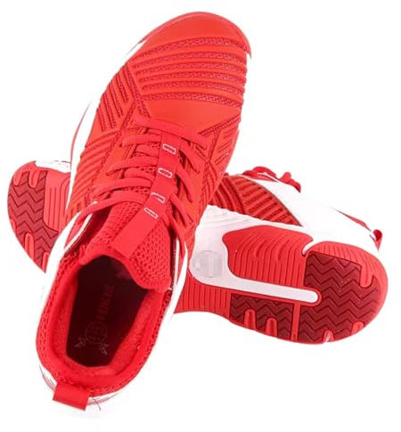 Fechtschuhe Professionelle Trainingsschuhe for Jugendliche Florettfechtausrüstung for Kinder Und Damen Fechtwettkampfsportschuhe (Dicke : Red, Size : 42)