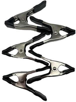 LTADX Morsetti a molla in metallo in acciaio da 5 pezzi da 4 pollici 4quot; Clip con apertura massima della ganascia, morsetto a molla grande super resistente da 20 cm for la lavorazione del legno fai