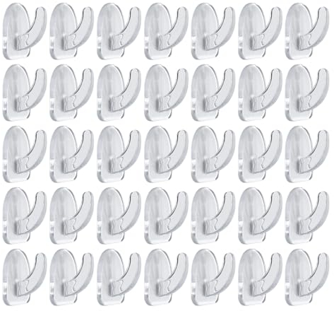 ZBHDEYG 35 ganci adesivi trasparenti, gancio autoadesivi da parete, rimovibili, appendiabiti, per oggetti, camera da letto