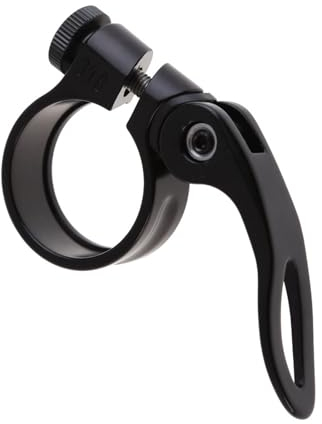 Legierung Sattelklemme,Fahrrad Sattelklemme 2 Stück 31,8 mm Fahrrad Radfahren Sattel Sattelstütze Klemme Schnellspanner Fahrradzubehör for Fahrradwerkzeuge(Color:Black)