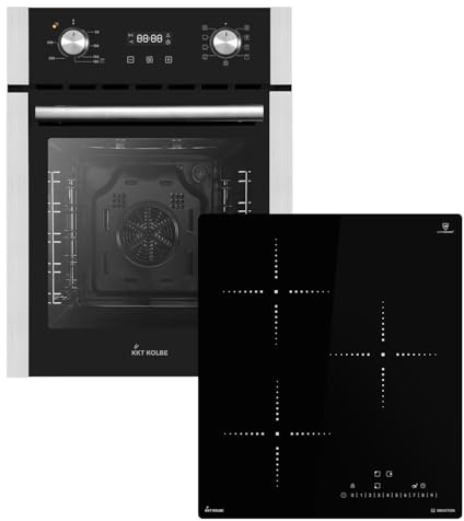 KKT KOLBE | Cuisinière | 50cm Four encastrable EB4505ED | 45cm Plaque Induction IH84500RL | Fonction pizza | Gril | Circulation de l'air | Timer | Vitrage d'isolation thermique | SET4505IH845RL