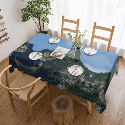 GaxfjRu Rio de Janeiro Monte Cristo wasserdichte Polyester-Tischdecke, schützt und dekoriert Tische, für Camping und Partys