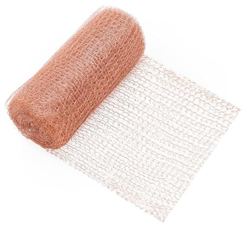 Luckxing Lana di Rame, Treccia di Rame tagliabile per Il Controllo dei parassiti, Nastro di Rame Contro Le lumache, Recinzione a lumache, Rame Puro, Maglia di Rame, Rotolo di Rete per Giardino
