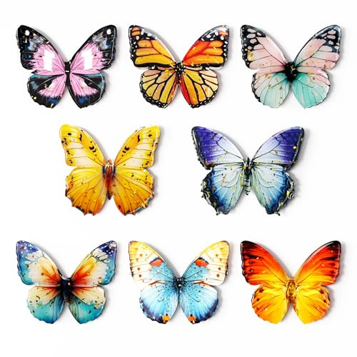 Refrigerator Magnets Butterfly Fridge Magnet Cute Magnets for Fridge – Set of 8, Realistic Design Magnets Creative and Colorful Magnetic Kitchen Decor