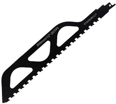 Frogetu Lame de Scie Sabre,Lame de Scie Sabre Brique,pierre de scie sabre,Lame Scie Sabre Carbure,pour béton cellulaire, brique, panneau de ciment et béton,longueur 305 mm