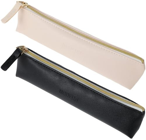 2 Stück Kleine Kosmetiktasche PU Leder Schminktasche Tragbare Reise Make up Tasche wasserdichte Handtasche mit Reißverschluss Niedliche Vielseitige Reißverschlusstasche für Frauen