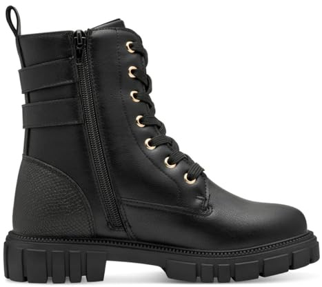 s.Oliver Mädchen Stiefeletten mit Schnallen Wasserabweisend, Schwarz (Black), 37 EU