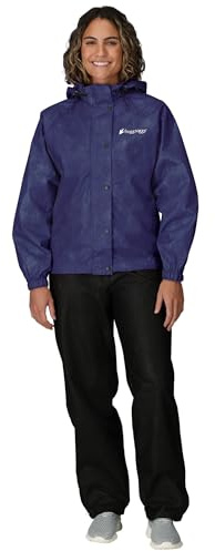 FROGG TOGGS Women's Classic All-Purpose Waterproof Breathable Rain Suit, Purple and Black, Medium
