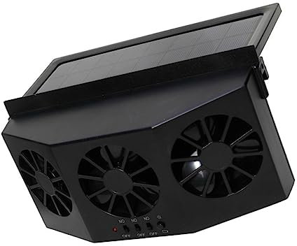 iplusmile Solar Auto Ventilation Fan Compact Solar Charging Car Exhaust Fan for Efficient Cooling and Air Ventilation Vehicles Material Easy to Install