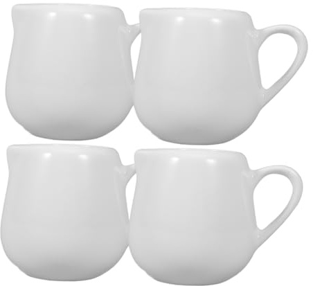 NAMOARLY 4st Mini Mjölkkanna i Keramik Med Handtag Såskanna För Såser Och Tillbehör Lättviktig Och Praktisk För Hem Och Restaurang