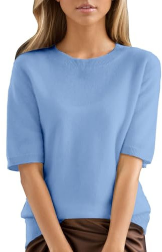 Maglie Rosse Donna in Saldo Camicia Donna Oversize Nera di Viscosa Bluse Elegante Maglietta Rosa Maniche Corte Manica Corta Gialla Fucsia Sottogiacca T-Shirts Mezze Blusa Marca Primavera Maglie