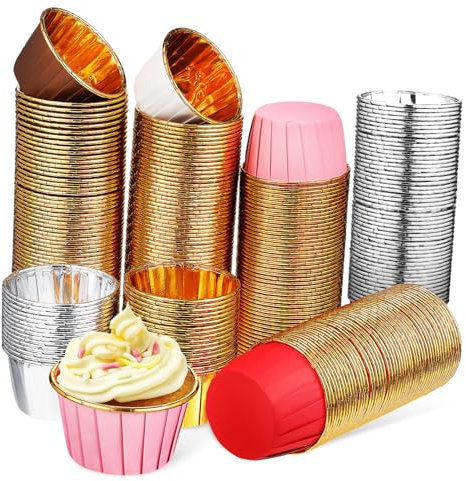 KICHOUSE 300piezas Capacillos Para y Muffins Envase De Resistente Al Graso y Celebraciones Decorativos y