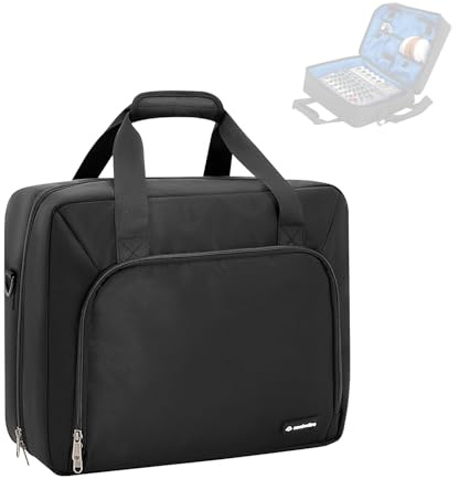 Audio Mixer Tragetasche mit Polsterung, Große DJ Controller Tasche für Mischpult, Musikstudio Equipment, Kabel, Podcast Zubehör, Reise Aufbewahrungstasche für DJ Zubehör,Tote Bags (Nur Tasche)