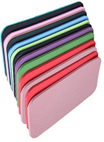 GANAZONO Coussin de Genoux Tpe Épais pour Yoga et Exercices Sol, 12 Pièces, Confortable et Antidérapant, pour Entraînements Sol et Activités Sportives Couleur Aléatoire