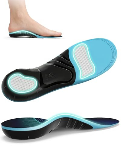 Plantilla Fascitis Plantar, QBK Plantillas Pies Planos, Ofrecen Amortiguación y Soporte, Alivian Juanetes y Dolor de Espalda, Ideales para Estar de Pie y Caminar Durante Largos Períodos, L