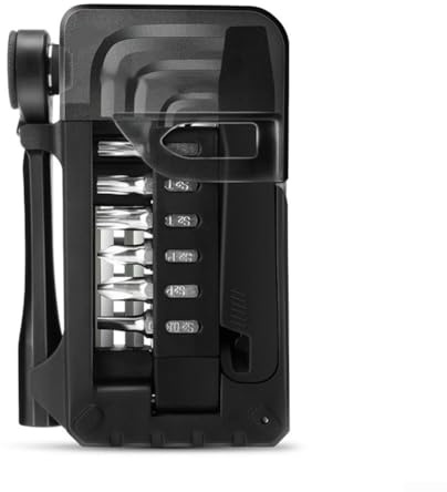 Kit de herramientas de reparación de bicicletas con llave de trinquete, llave de radios, palanca de neumáticos y 12 enchufes, diseño compacto para mantenimiento de bicicletas, motocicletas y vehículos