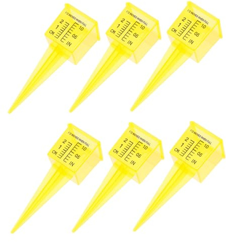 MOTHNUR 6 pezzi Pluviometro da Giardino Trasparente Strumento di Misurazione Pioggia Resistente alle Intemperie per Esterni Tubo Misuratore Facile da Leggere per Prato e Cortile