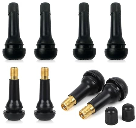 6 Stück Gummi Ventile TR414, Reifenventil Schwarz Auto Gummiventil Reifen Autoventil Gummiventil Felgen Ventile Snap-in Gummiventile