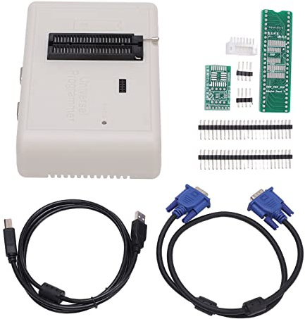 Baxnore Kit de Programador de Chip Universal RT809H Monitor de TV LCD IC Profesional de Alta Velocidad Programador de DVD para automóvil con Cables USB VGA para técnicos electrónic