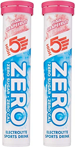 High 5 Zero Hydration Tube - Pink Grapefruit 20 Tablets (Pack of 2-40 Tabs)