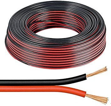 electrosmart 5m Red/Black 2 x 0.50mm Speaker Cable - Ideal for Car Audio & Home HiFi