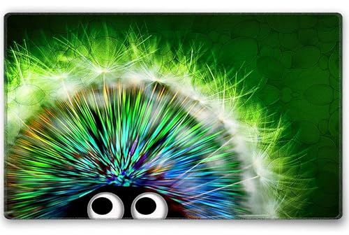 Silent Monsters Mauspad 240 x 200 mm Stoff Mousepad Igel grün - Vernähter Rand, rutschfest & leise, für Gaming Büro Office Homeoffice - 24 x 20 cm Mouse Pad Mat - Mausunterlage klein f alle Maus Arten