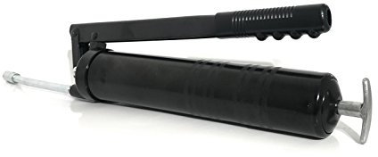 Grease Gun - Lever Type with Pipe and Nipple Fitting - Easy Fill Cartridge or Loose