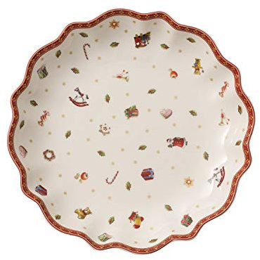 Villeroy & Boch – Toy's Delight Servierschale Rot und Weiß, Mikrowellensicher, Weihnachtsgeschirr Toys, Schüssel Weihnachten, Weihnachtliche Bowl, Salatschüssel, Premium Porzellan