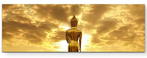 Leinwandbilder | Bilder Leinwand 150x50cm goldener Buddha in Thailand