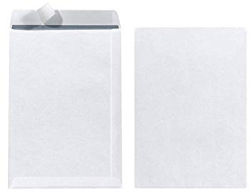 Herlitz Versandtasche C5 90 g Haftklebend, eingeschweißt, weiß (50 Stück ohne Fenster)