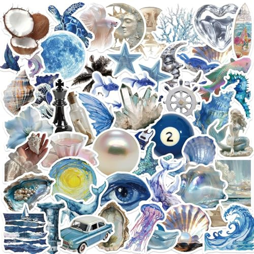 MSOLE 50PCS Cute Waterproof Stickers for Water Bottles Laptop HydroFlasks Aesthetic Decals for Mac Computer Phone Guitar