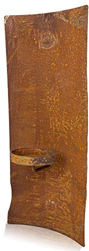 Metall Windlichthalter Rost Kerzenhalter Edelrost Windlicht Wandhalter H=45 cm
