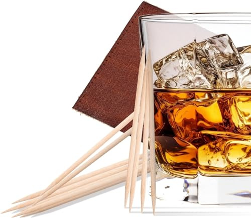 Licker Pickers Leather & Whiskey Flavored Toothpicks - 25 White Birch Aged in Premium Spirits.