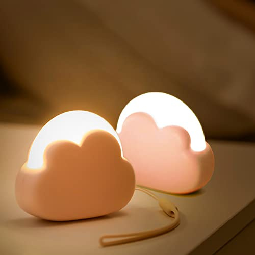 Annmore Nachtlicht Kinder Aufladbar 2 Stück Stilllicht Wolke Dimmbares Klein Nachttischlampe Babyzimmer Mädchen Geschenk Freundin Mama