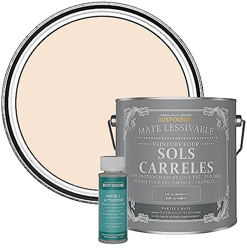 Rust-Oleum Peinture Rose Lessivable pour Sols Carrelés, Finition Mate - Melrose 2.5L
