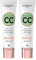 L'Oréal Paris Magic CC Cream 24H Crema Verde Idratante Anti-Rossore 5in1 Universal Shade Effetto Pelle Vellutata a Lunga Durata - 2 Flaconi da 30ml