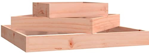 vidaXL Pflanzkübel, Blumenkasten 3-stufiges Design, Hochbeet für Garten Dekorativ, Pflanzpyramide Kräuterpyramide, Massivholz Douglasie