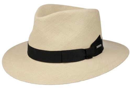Stetson Hillcrest Traveller Chapeau Panama Protection UV 40 Fabrique en Italie Unisexe Printemps Ete