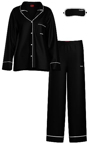 HUGO Woman Satina_Long Set, aus 100% Viscose, Black, M