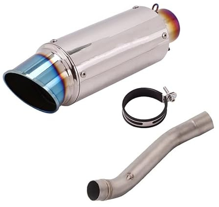 Terminale Scarico Moto Per Kawasaki Z750 Z 750 2007-2014 Moto Scarico Per GP Modifica Tubo Di Collegamento Centrale Con Silenziatore DB Killer Slip On Tubo Scarico Moto (Colore : 1)