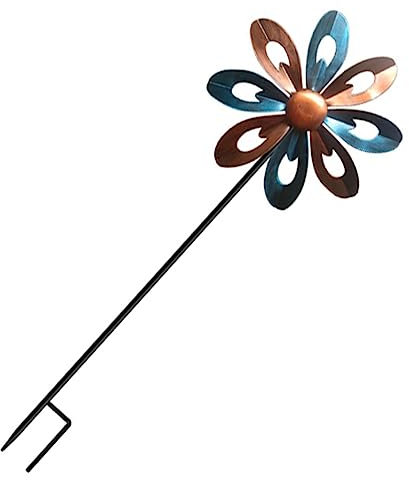 FONDOTIN Unique Outdoor Windmill Decor Windmill Inserting Ornament Rotating Decorative Landscape