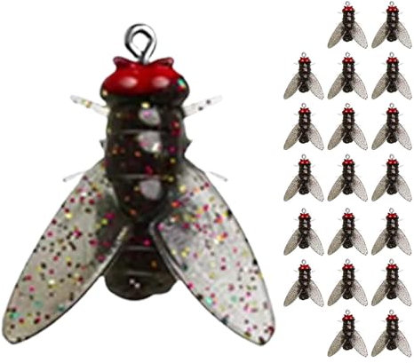 Fliegenfischköder mit Box, 20 Stück Fliegenfischen, Fliegenhaken, Fliegen, Insektenköder für Forelle, Barsch, Lachs