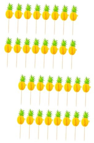 60 Stk Flamingo-kuchen-einsatz Fruchtdekor Hochzeitsdekoration Hawaiianische Partyartikel Hawaiianisches Essen Hawaiianische Snacks Aufkleber Cupcake-topper-sticks Cupcakes Papier SEWOART