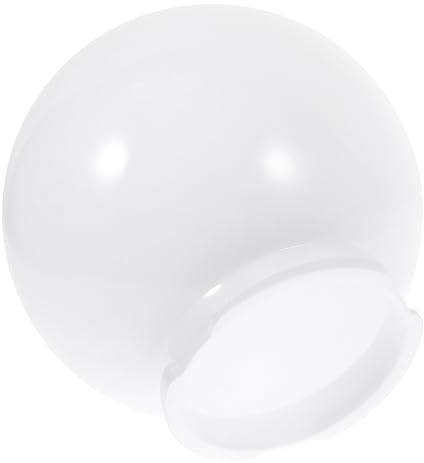 TOGEVAL Pantalla Esférica Lámpara De Acrílico Color Milkwhite Cubierta Redonda Para Farola De Patio Protector De Lámpara De Pared Para Decoración