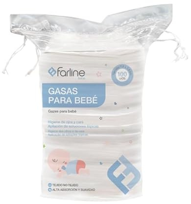 Farline Bebé Gasas TNT 7,5cm x7,5 cm (100uds)