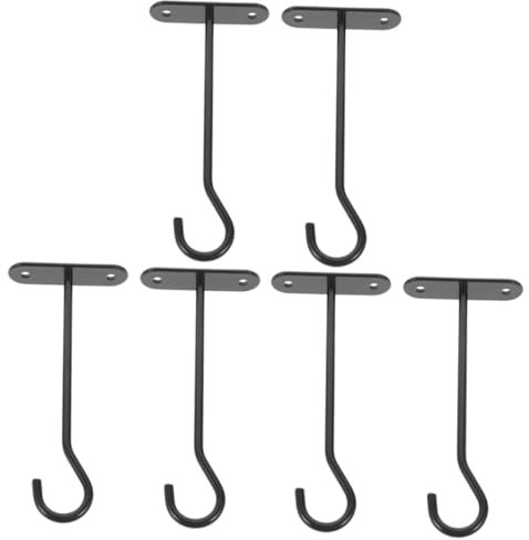 INOOMP 6 Set Appeso Vaso Gancio Pianta Scaffale Indoor Ganci per Appendere Pianta Gancio Gancio A Soffitto Fioriera Vasi Piante Vasi Appesi Fioriere Grucce Fioriera Ganci in Ferro