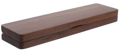 HAPINARY Boîte À Stylos Élégante en Bois De Noyer Boîte De Rangement À Stylos À Texture Méticuleuse pour Le Rangement Et Laffichage des